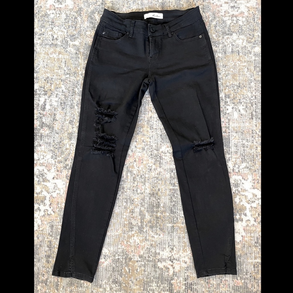KanCan Split Hem Distressed Skinny